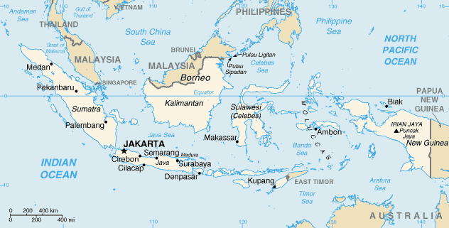 mapa de indonesia - weroad