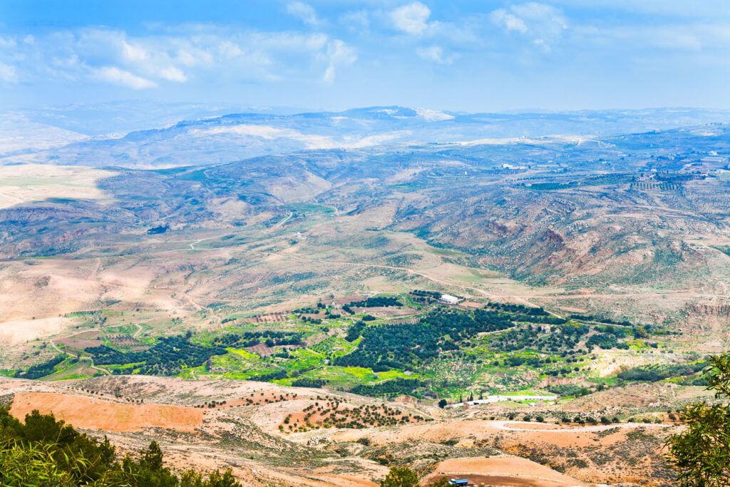 panorama de las vistas desde el monte nebo, en jordania - weroad