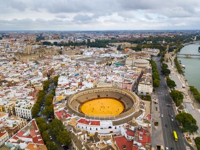 Veduta aerea della Plaza de Toros