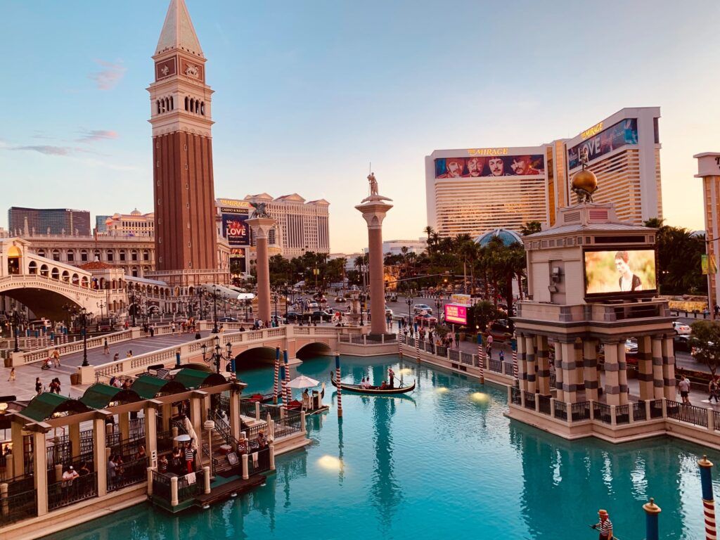 Vista del Venetian Hotel di Las Vegas