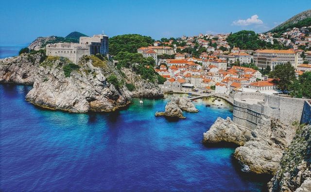 vista del porto di Dubrovnik