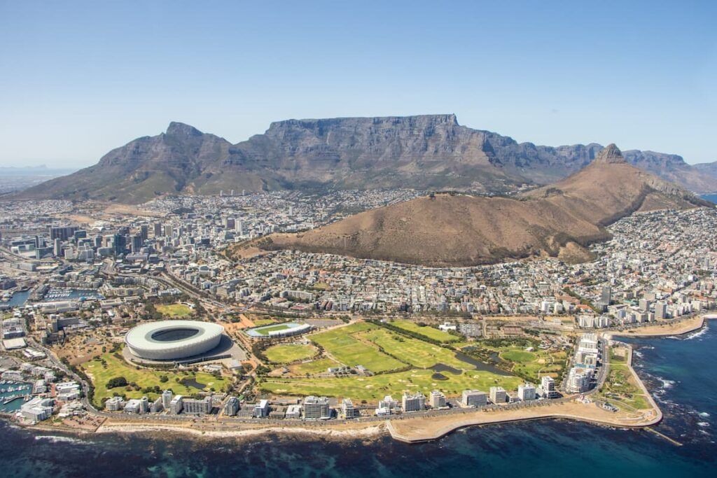 Sudafrica cosa vedere: vista aerea su Città del Capo