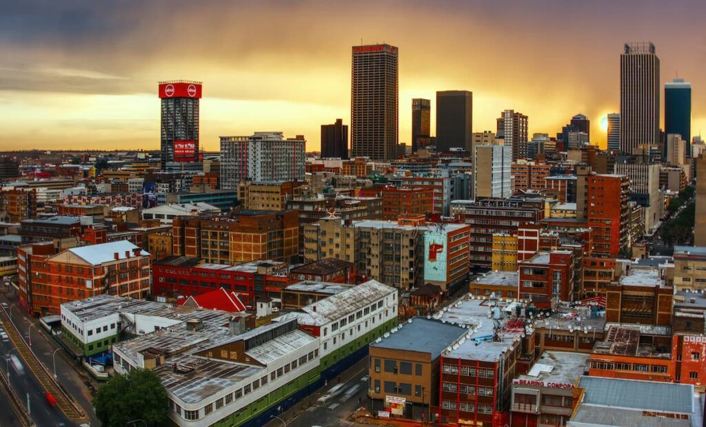 Vista su Johannesburg