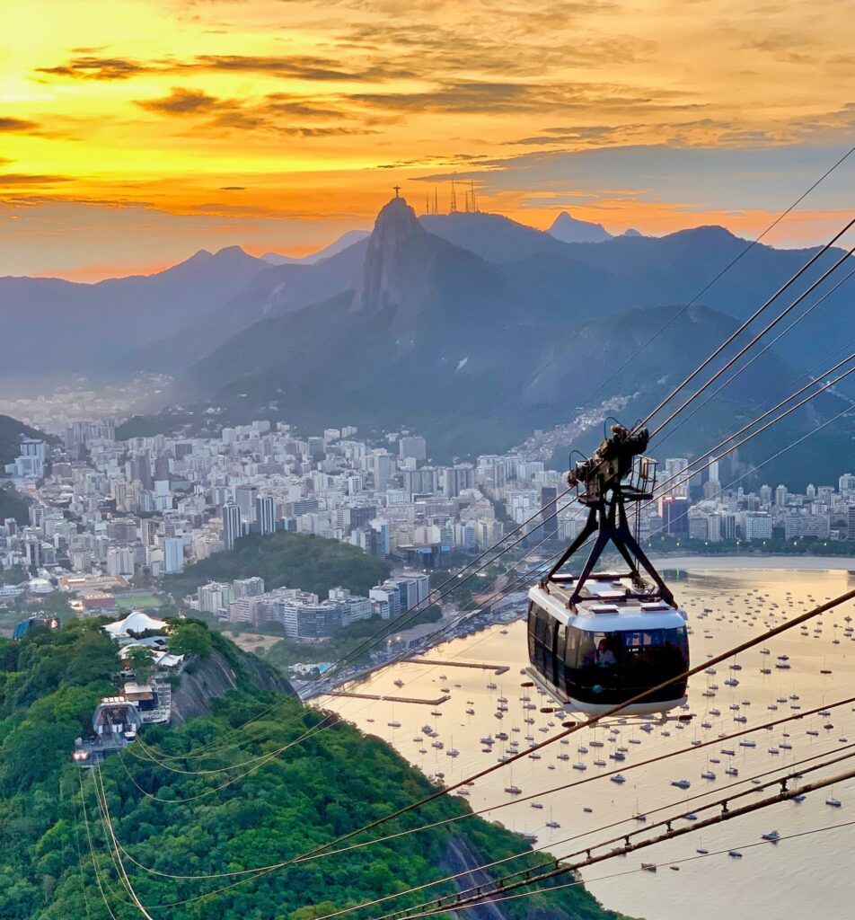La funicolare che porta in cima al Pan di Zucchero a Rio de Janeiro