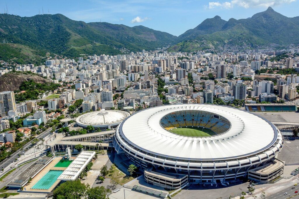 Lo stadio Maracana visto dall'alto