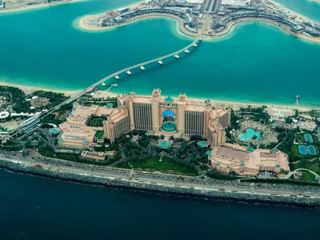 L'Atlantis A Dubai visto dall'alto