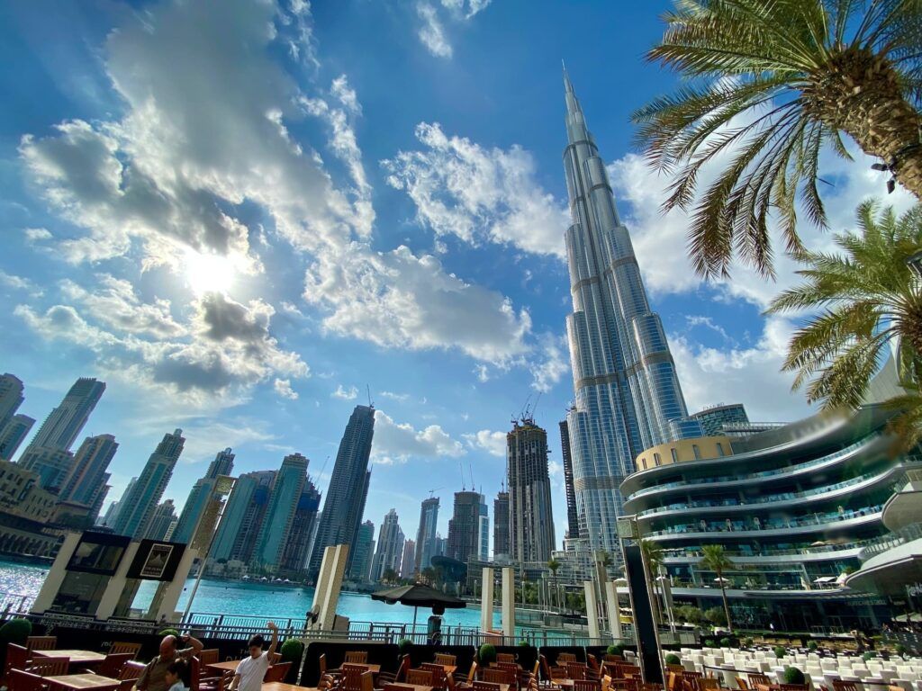 Il Burj Khalifa visto dal Dubai Mall