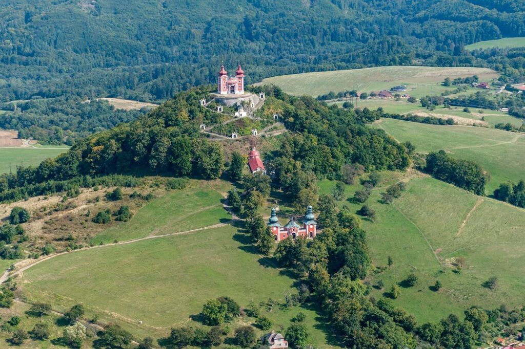 Vista dall'alto di Banska Stiavnica