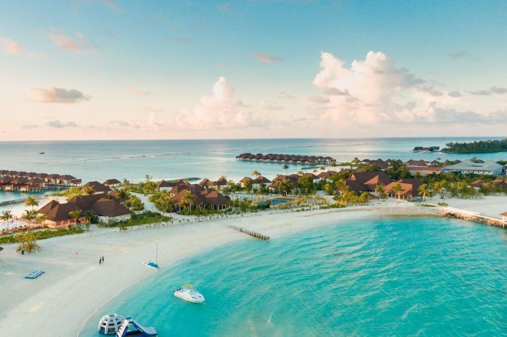 immagine di un tipico resort delle Maldive