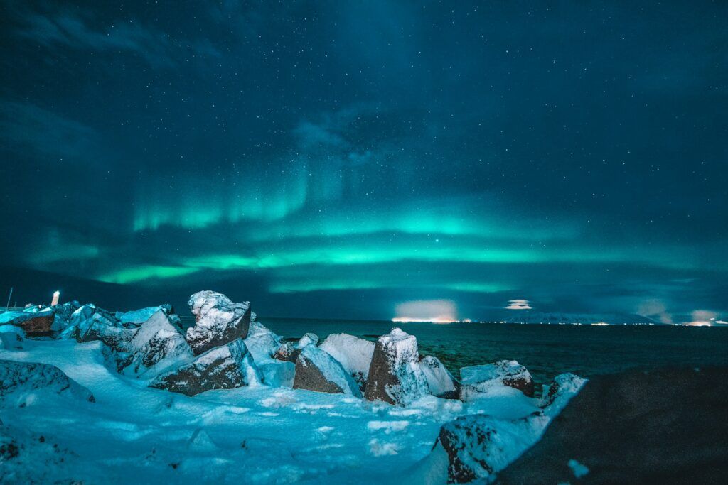 aurora boreale verde