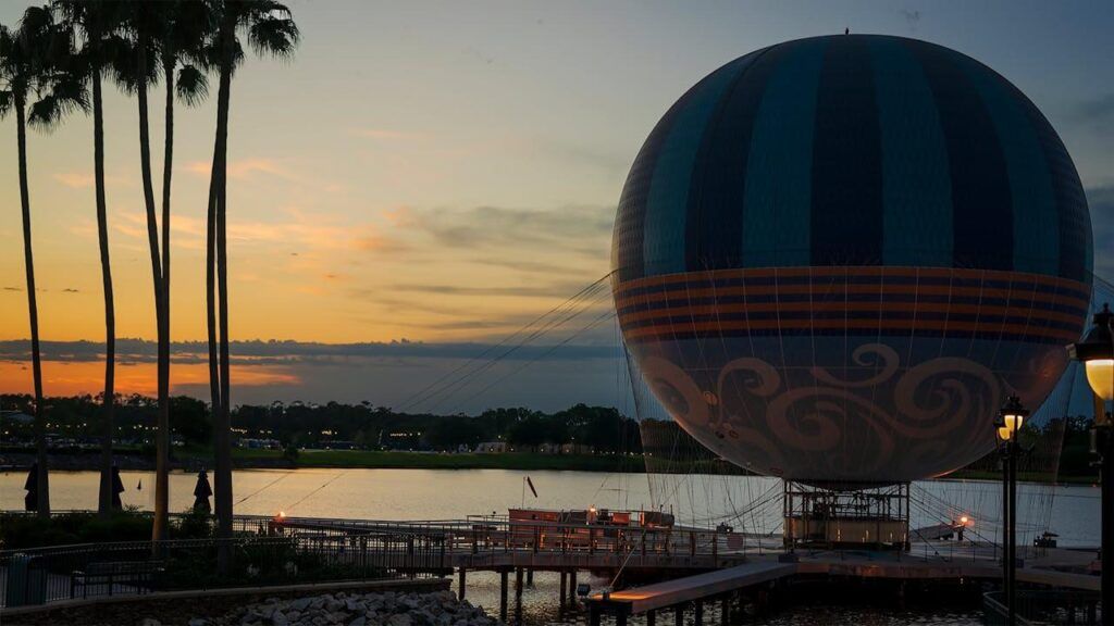 una disney springs al tramonto