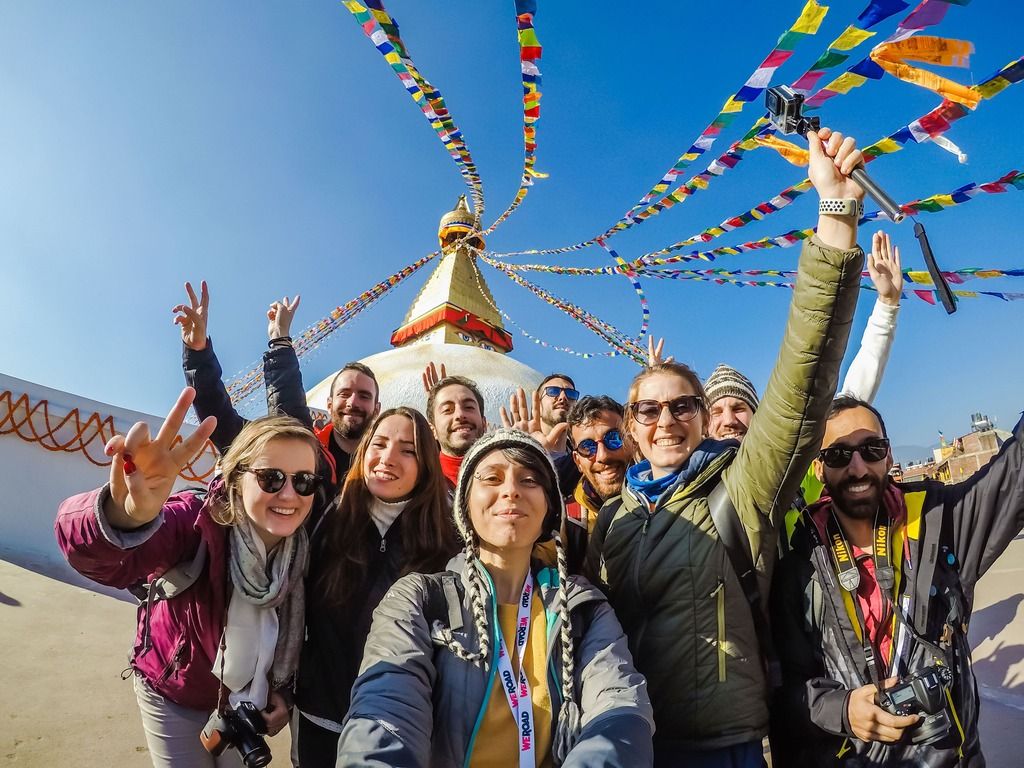 Viaggio di gruppo Nepal WeRoad al Boudhanath Stupa di Kathmandu