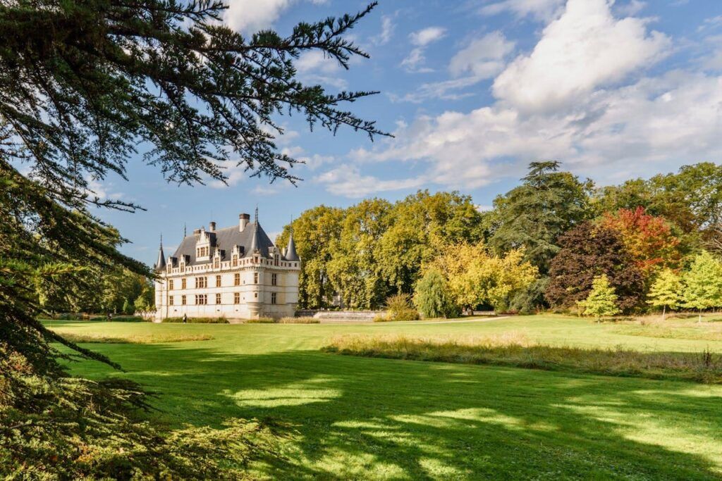 Castello rinascimentale con giardino e bosco nella Valle della Loira, Francia