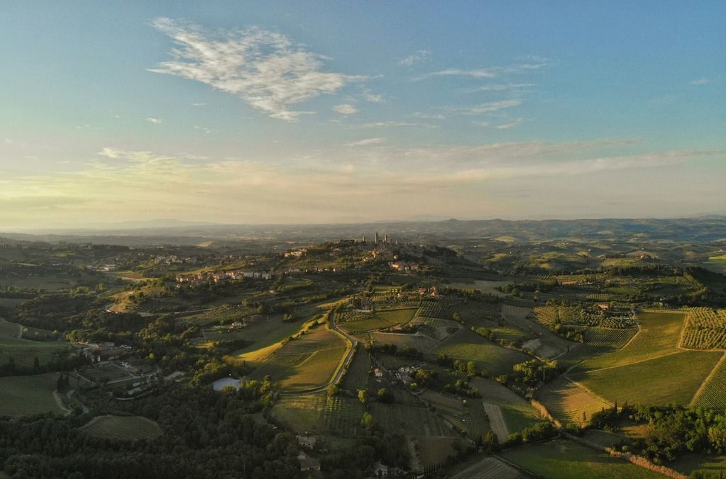 Veduta aerea di San Gimignano