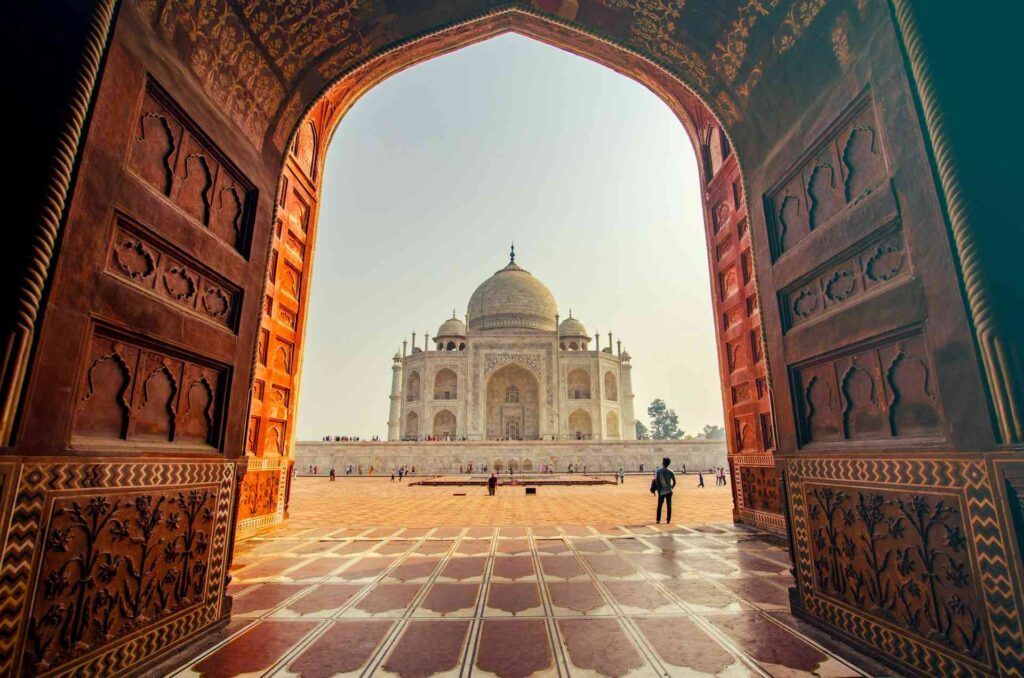 Vista del Taj Mahal.